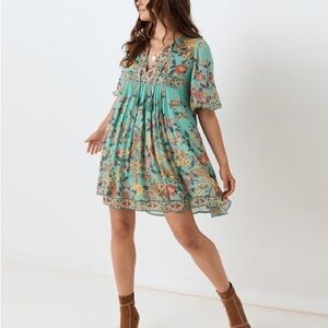 Spell Gypsy Dress Hendrix Floral Tunic Boho Hippie Mini Sz M